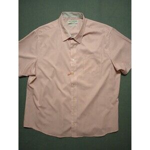 Nick Graham Everywhere Mens XXL Red White Geometric Print Short Sleeve Shirt